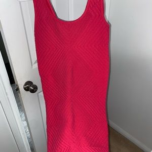 Vibrant, sexy, body con Dress in Red/Magenta. One of a kind